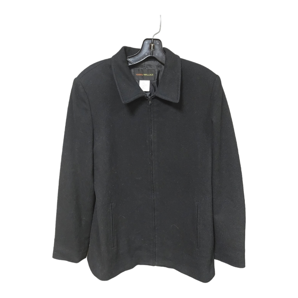 Harris/Wallace Wool Blend Full Zip Front Black Jacket Size 8